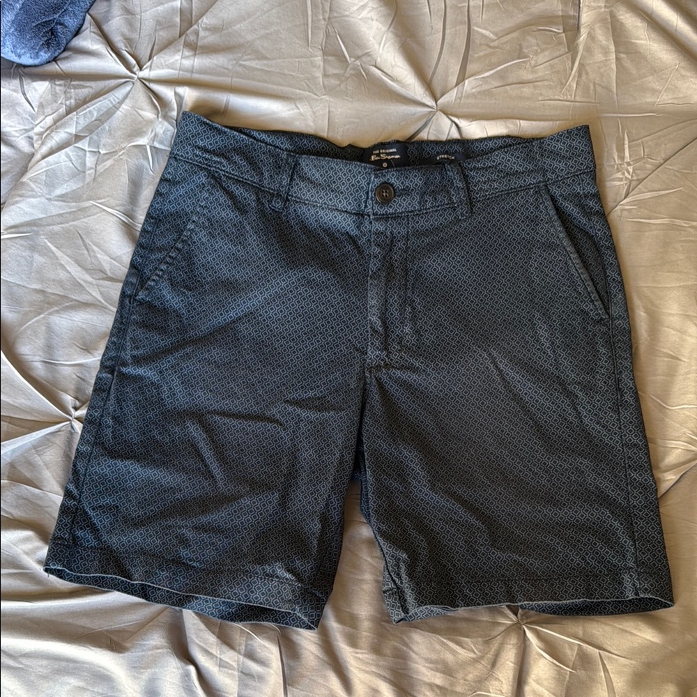 Men's Blue Patterned Shorts